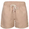 Frescobol Carioca Rio Copa Check Print Jacquard Swimshorts Sand In Brown