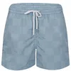 Frescobol Carioca Rio Copa Check Print Swimshorts Denim Blue In Blue