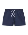 Frescobol Carioca Rio Printed Drawstring 4.5 Swim Shorts In Midnight Blue