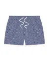 Frescobol Carioca Rio Printed Drawstring 4.5 Swim Shorts In Navy