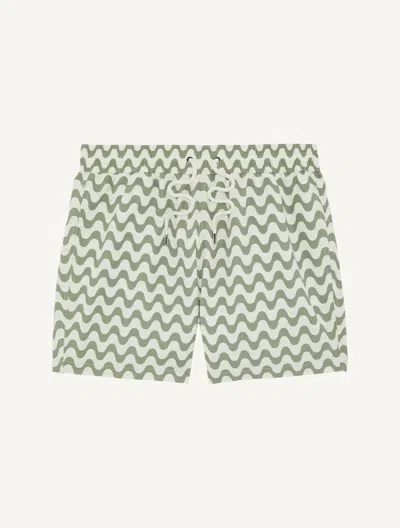 Frescobol Carioca Copacabana Print Swim Shorts In Green