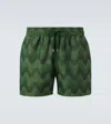 Frescobol Carioca Rio Swim Printed Swim Trunks In Green