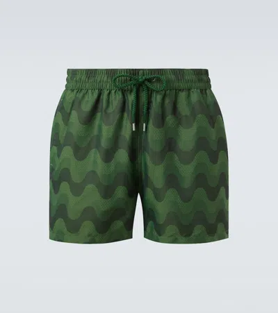 Frescobol Carioca Rio Swim Printed Swim Trunks In Green