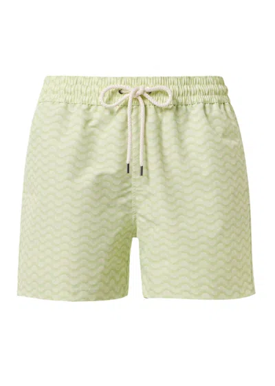 Frescobol Carioca Rio Swim Short Copa Raio Do Sol Print Pistachio In Green