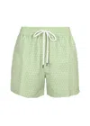Frescobol Carioca Rio Swim Short Ipanema Micro Print Pistachio In Green