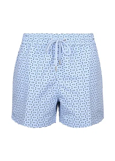 Frescobol Carioca Rio Swim Short Ipanema Powder Blue &amp; Charcoal Blue