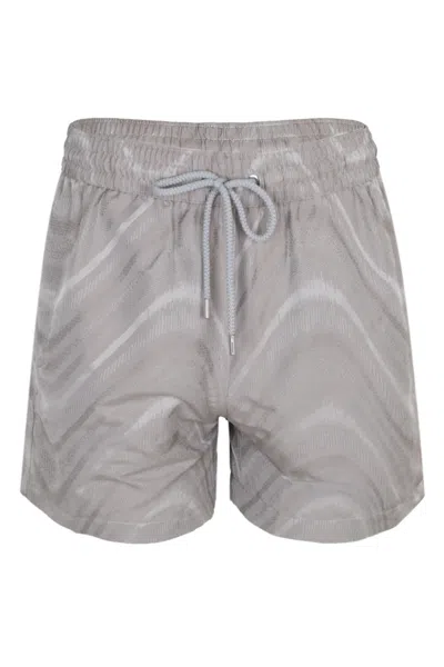 Frescobol Carioca Rio Swim Short Jacquard Fibra Oyster In Multi