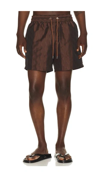 Frescobol Carioca Rio Swim Short In Burgundy