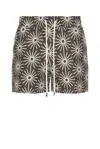 Frescobol Carioca Rio O Sol Print Swim Shorts In Seawood & Ivory