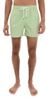 Frescobol Carioca Rio Swim Shorts Ipanema Micro Print 4 Pistachio In Pistachio