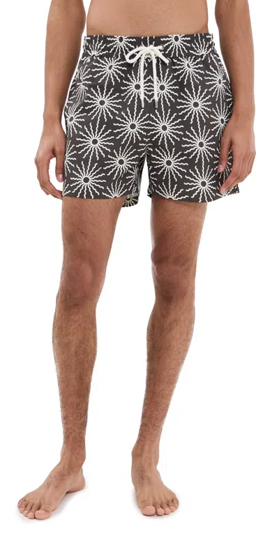 FRESCOBOL CARIOCA RIO SWIM SHORTS O SOL PRINT 4 SEAWOOD & IVORY