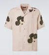 Frescobol Carioca Roberto Camp-collar Floral-print Linen Shirt In Pink