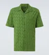 Frescobol Carioca Roberto Jacquard Cotton Terry Shirt In Green
