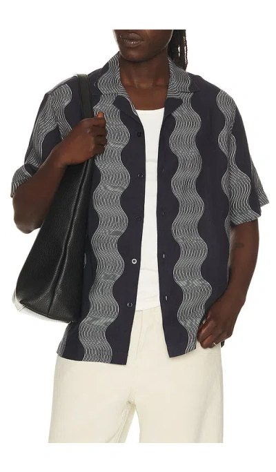 Frescobol Carioca Roberto Linen Shirt In Brown