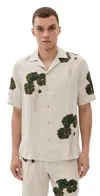 Frescobol Carioca Roberto Camp-collar Floral-print Linen Shirt In Multi