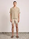 Frescobol Carioca Roberto Palmeira Printed Linen Shirt Dried Moss In Nude