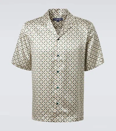 Frescobol Carioca Roberto Printed Silk Shirt In Multi