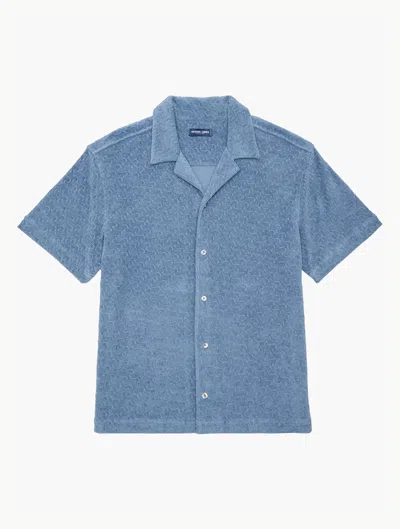 Frescobol Carioca Roberto Terry Cotton Shirt In Summer Night