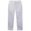 Frescobol Carioca Rocha Cotton Linen Blend Trouser Dusk In Gray