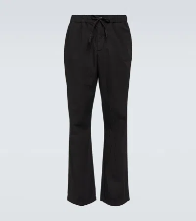 Frescobol Carioca Rocha Cotton Straight Pants In Black