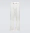 FRESCOBOL CARIOCA ROCHA LINEN AND COTTON STRAIGHT PANTS