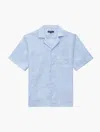 Frescobol Carioca Row Angelo Linen Shirt In Baby-blue