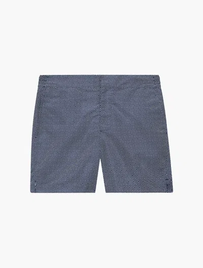 Frescobol Carioca Row Angra Classic Swim Shorts In Navy-blue