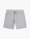 Frescobol Carioca Row Augusto Terry Cotton Shorts In Melange Grey
