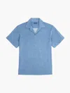 Frescobol Carioca Row Faustino Terry Cotton Polo In Serene Blue