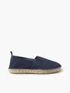 Frescobol Carioca Row Helio Suede Espadrilles In Navy-blue