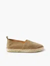 Frescobol Carioca Row Helio Suede Espadrilles In Sand Dune