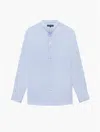 Frescobol Carioca Row Jorge Linen Shirt In Baby-blue