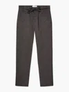 Frescobol Carioca Row Oscar Linen Trousers In Dark Oak