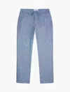 Frescobol Carioca Row Oscar Linen Trousers In Slate Blue