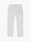 Frescobol Carioca Row Oscar Linen Trousers In White