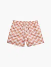 Frescobol Carioca Row Sport Swim Short Xl Copacabana Mirage Print In Coconut Milk & Muted Clay