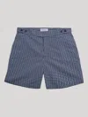 Frescobol Carioca Row Tailored Swim Short Hammock Print In Navy-blue