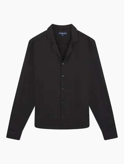 Frescobol Carioca Safra Linen Shirt In Black