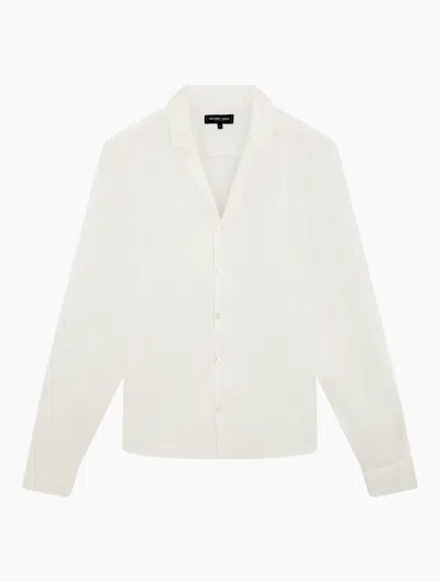 Frescobol Carioca Safra Linen Shirt In Off-white