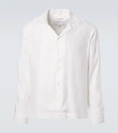Frescobol Carioca Safra Linen-blend Shirt In White