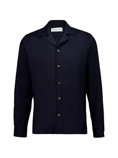 Frescobol Carioca Safra Wool Shirt In Blue