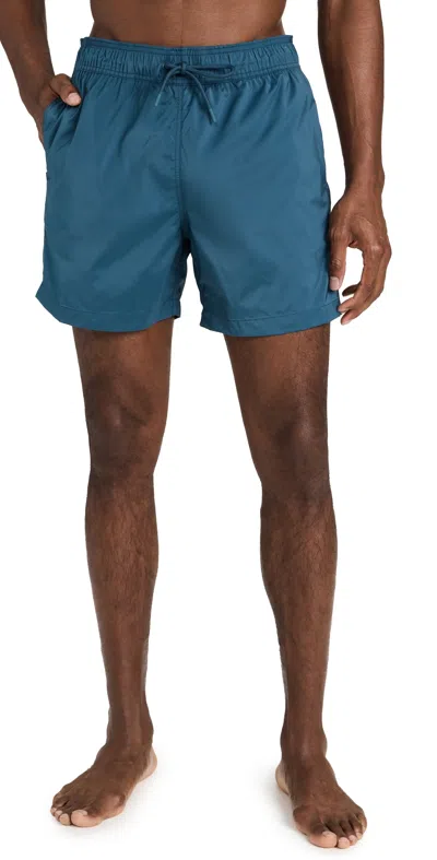 Frescobol Carioca Salvador Elasticated Nylon Swimshorts Perennial Blue