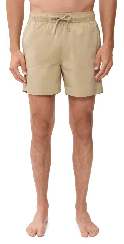 Frescobol Carioca Salvador Elasticated Swimshorts Palm Green