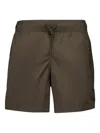 Frescobol Carioca Salvador Elasticated-waist Swim Shorts In Brown