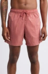 Frescobol Carioca Salvador Swim Trunks In Dusty Coral