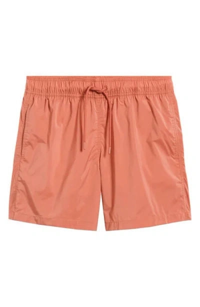 Frescobol Carioca Salvador Swim Trunks In Dusty Coral