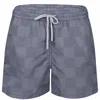 Frescobol Carioca Santos Copa Check Print Swimshorts Dusk In Blue