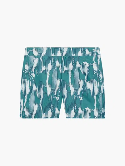 Frescobol Carioca Seascape Classic Swim Shorts In Teal