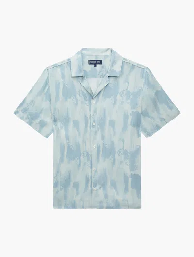Frescobol Carioca Seascape Roberto Silk Shirt In Seafoam
