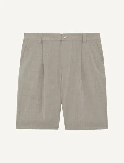 Frescobol Carioca Sereno Tropical Wool Shorts In Brown